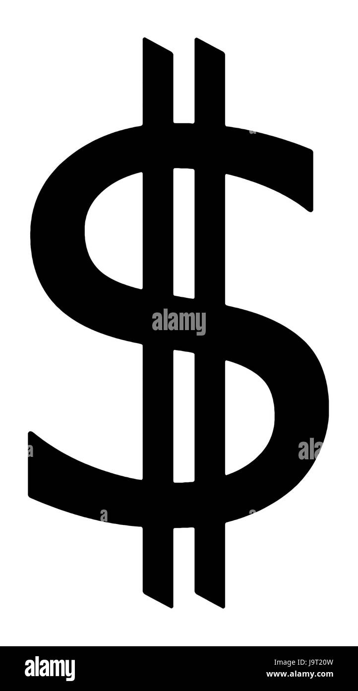 DollarZeichen, schwarz, den USA, Währung Zeichen, Währungszeichen
