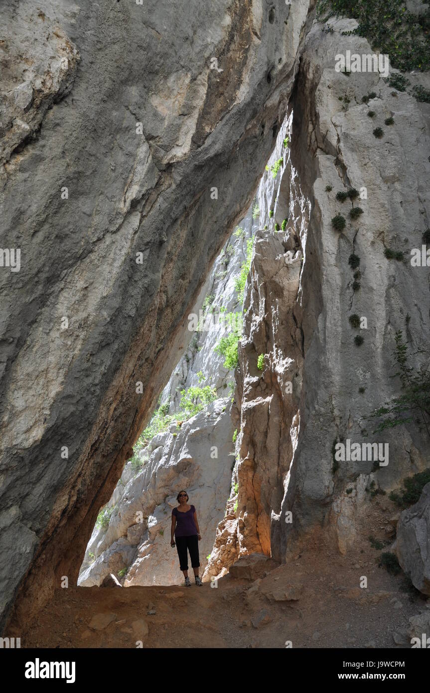 Frau, Mensch, Mensch, Person, Tor, Durchgang, Tor, Archgway, Gantry, Stockfoto