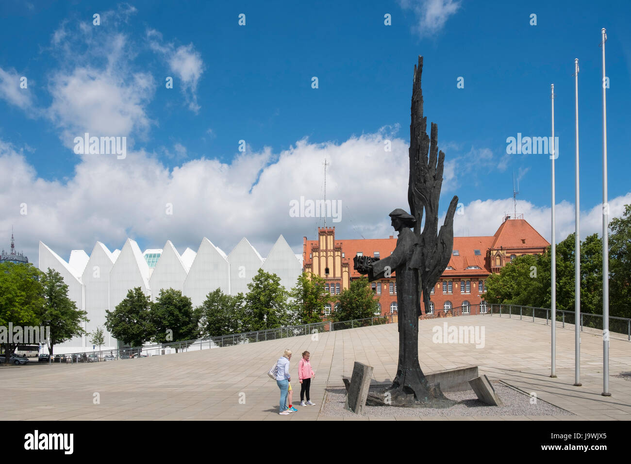 Angel of Freedom Monument am Plac Solidarnosci Szczecin, Polen Stockfoto