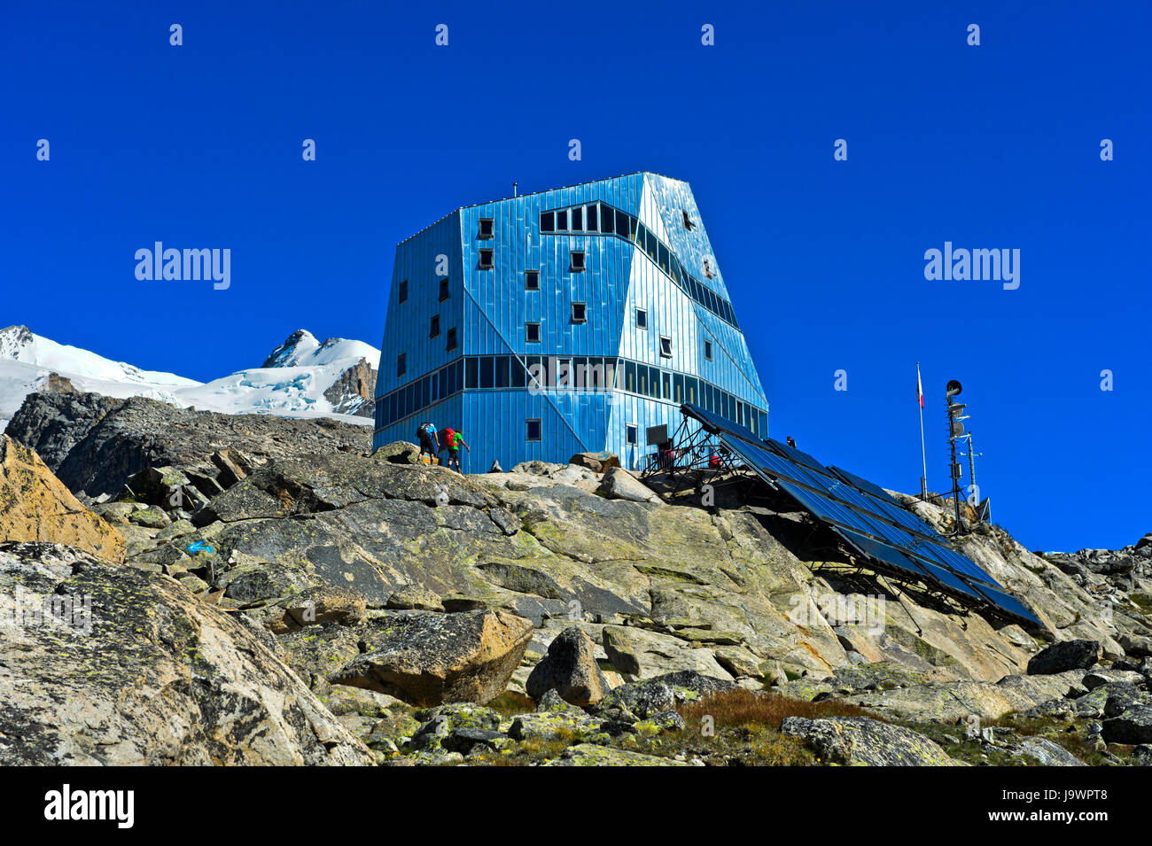 Monte Rosa Hütte, Zermatt, Wallis, Schweiz Stockfoto