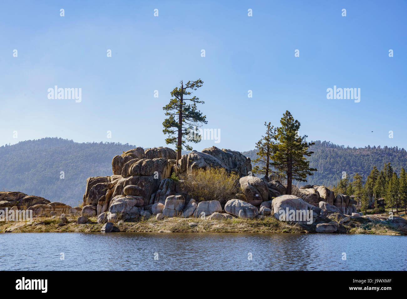 Boulder Bay Park der schönen Big Bear Lake, Los Angeles County, Kalifornien Stockfoto