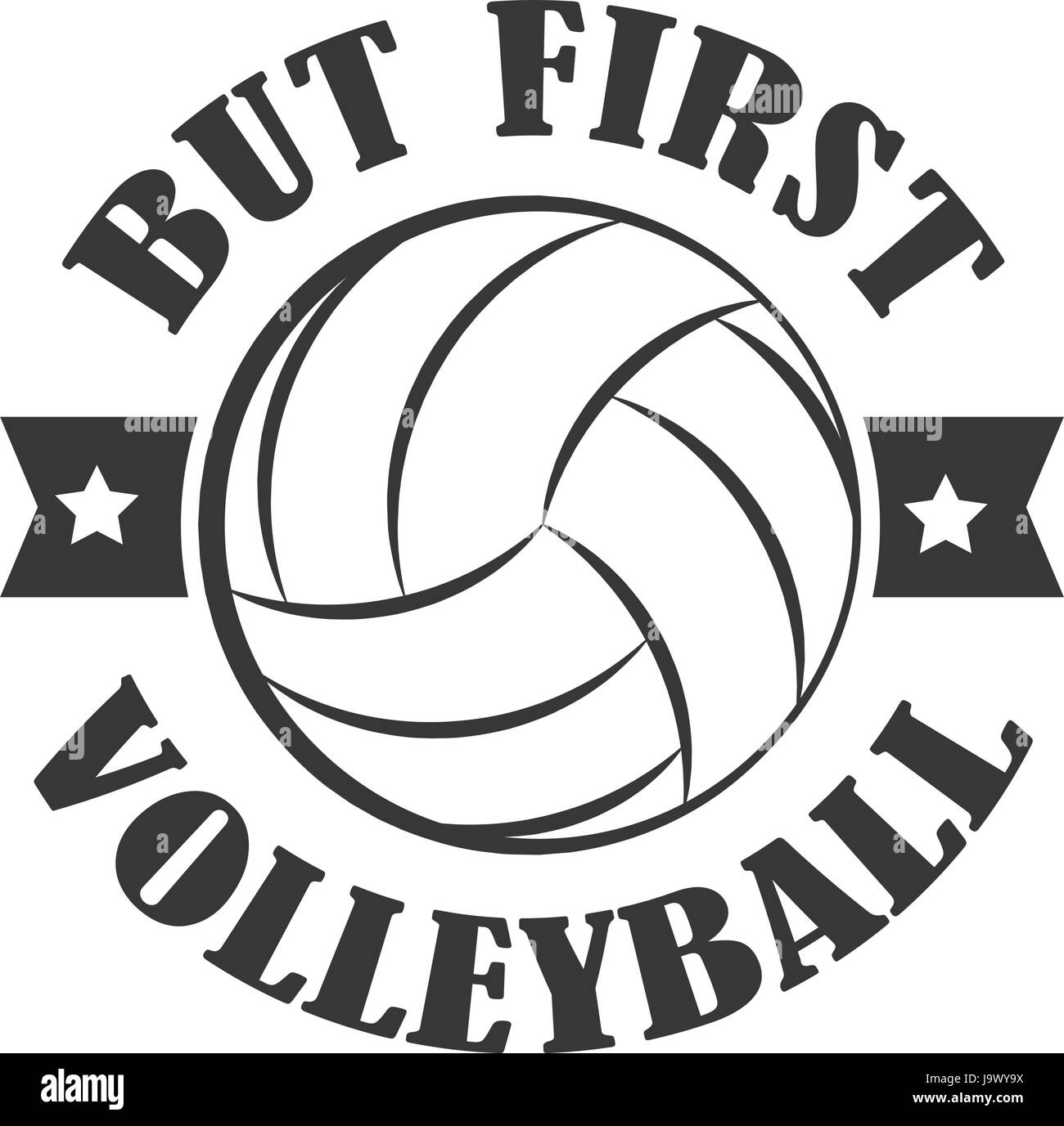 VolleyballAbzeichen, Vektorillustration Alamy