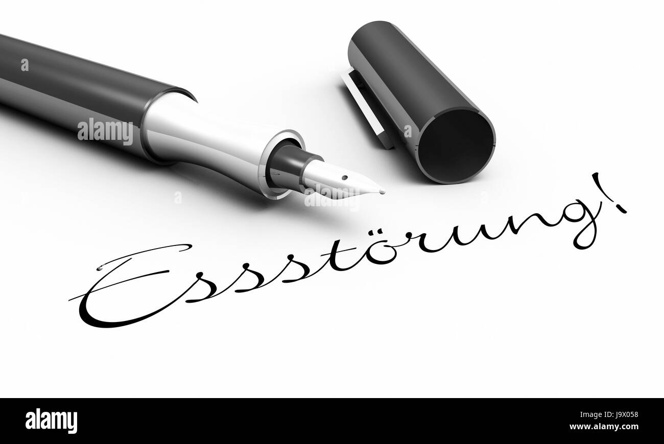 Essstörung! -Stift-Konzept Stockfoto