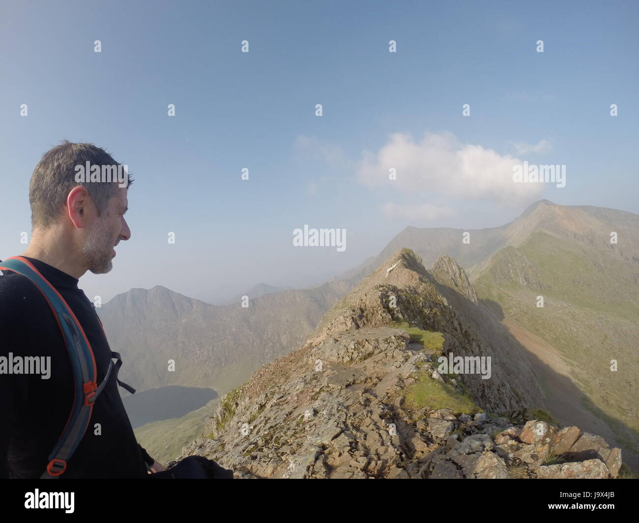 nehmen einen Moment auf Messerschneide Stockfoto