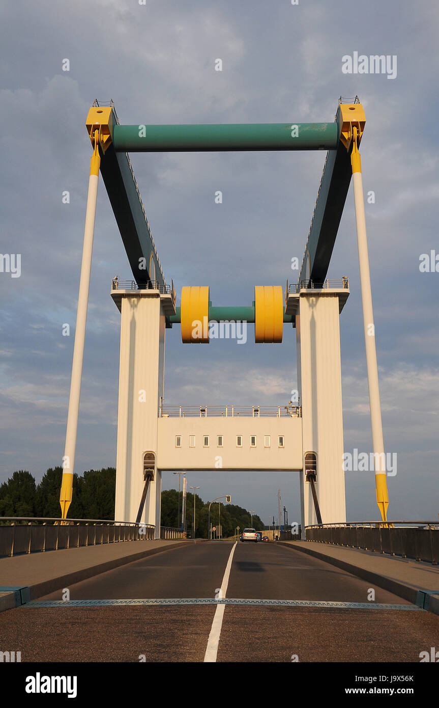 Brücke, Brücke, Norddeutschland, Elbe, Norddeutschland, Klappbrcke, Altes Stockfoto
