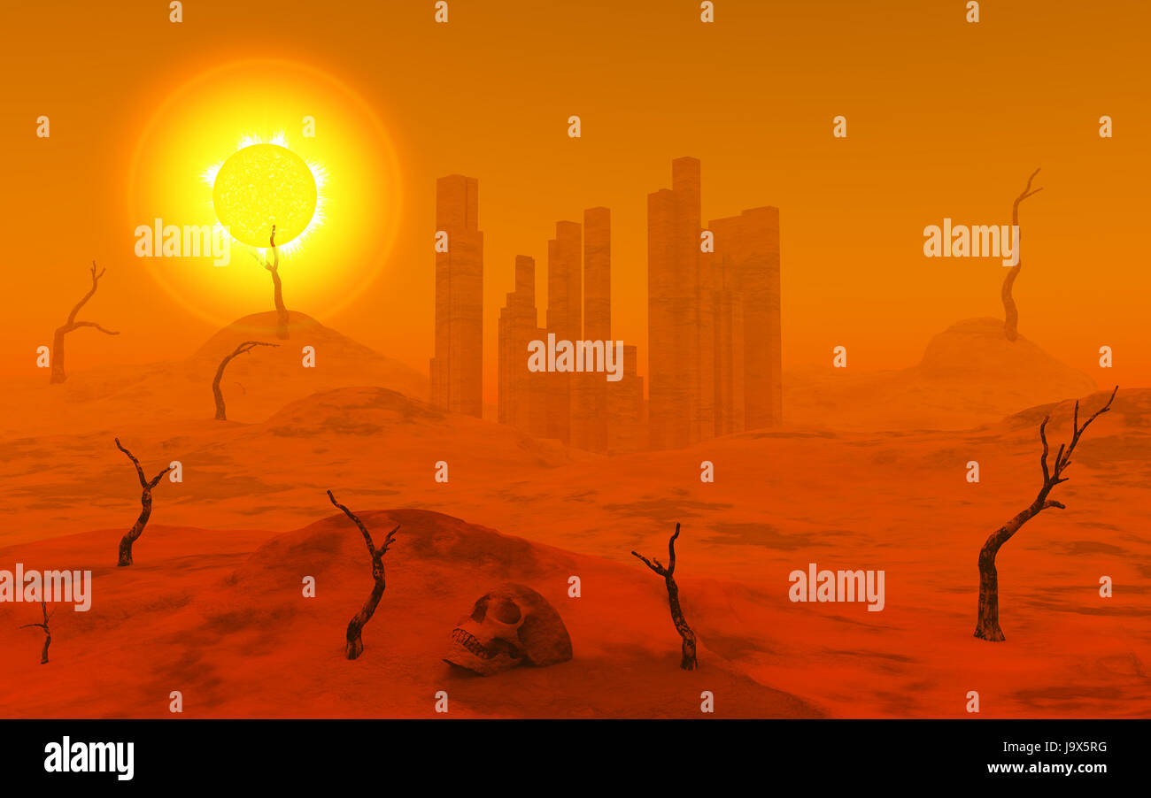 Eine sterbende Welt Stockfoto