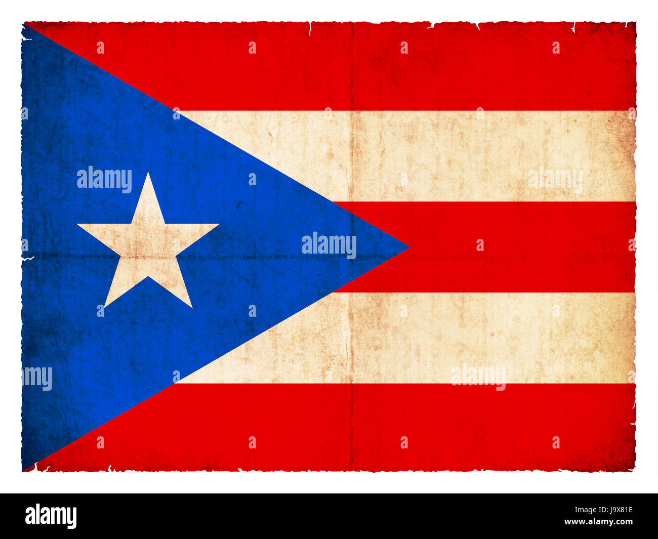 Grunge Flagge Puerto Rico (Usa) Stockfoto
