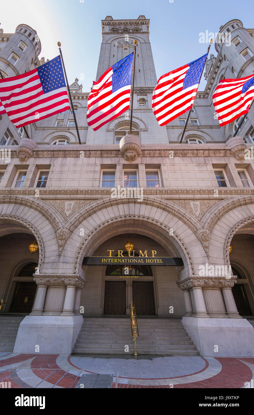 WASHINGTON, DC, USA - Trump International Hotel Pennsylvania Avenue. Stockfoto