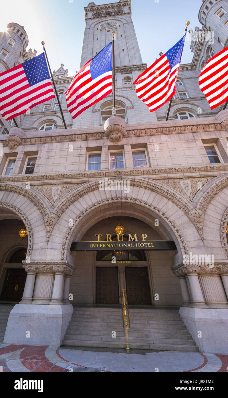 WASHINGTON, DC, USA - Trump International Hotel Pennsylvania Avenue. Stockfoto