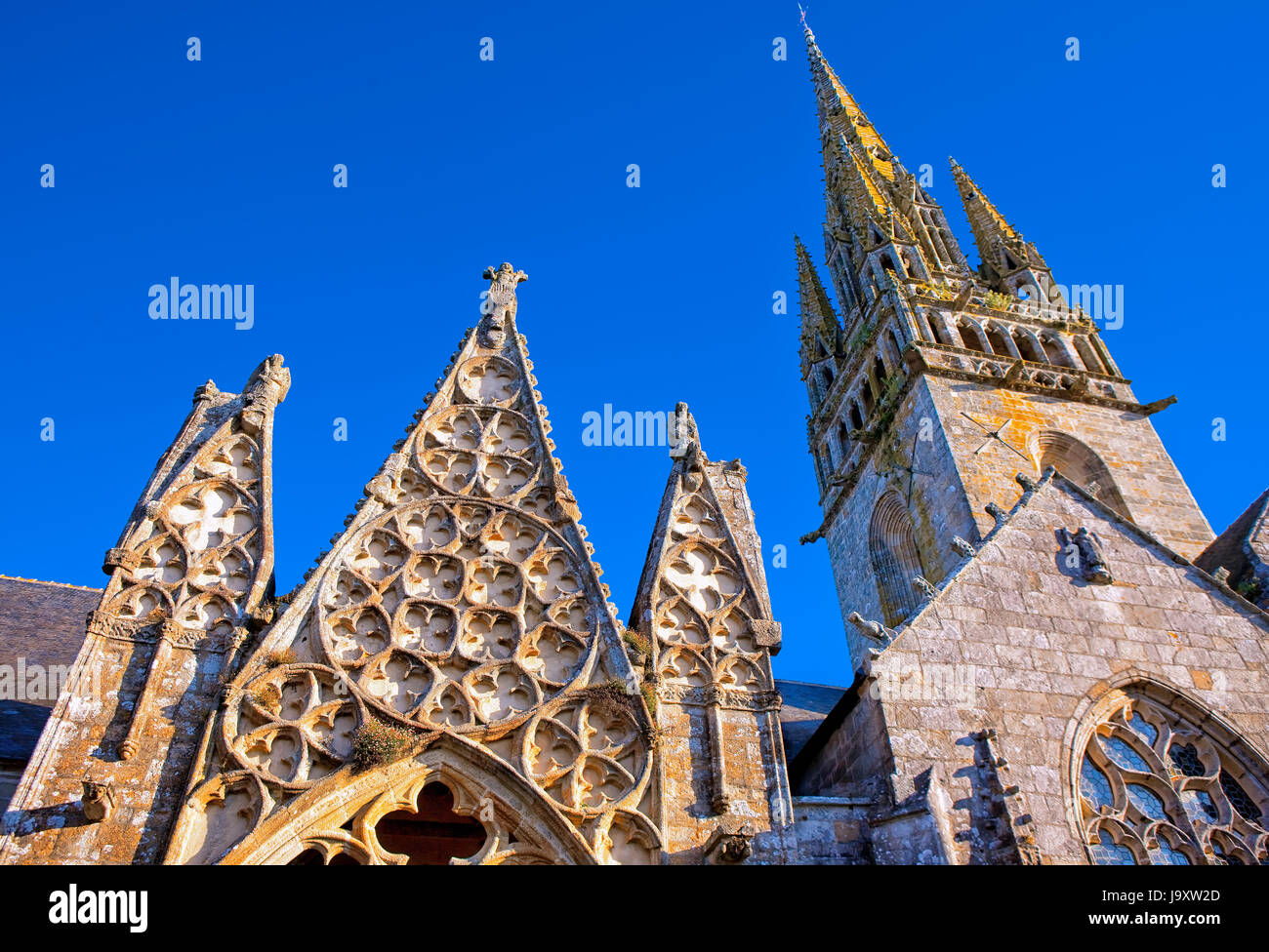 Religiöse Architektur in der Bretagne Stockfoto
