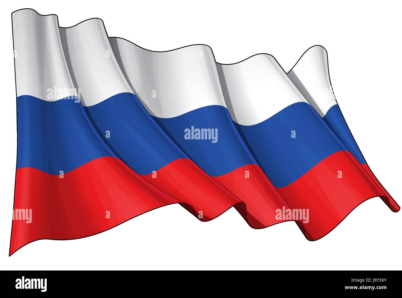 russische Flagge, Stock Bild