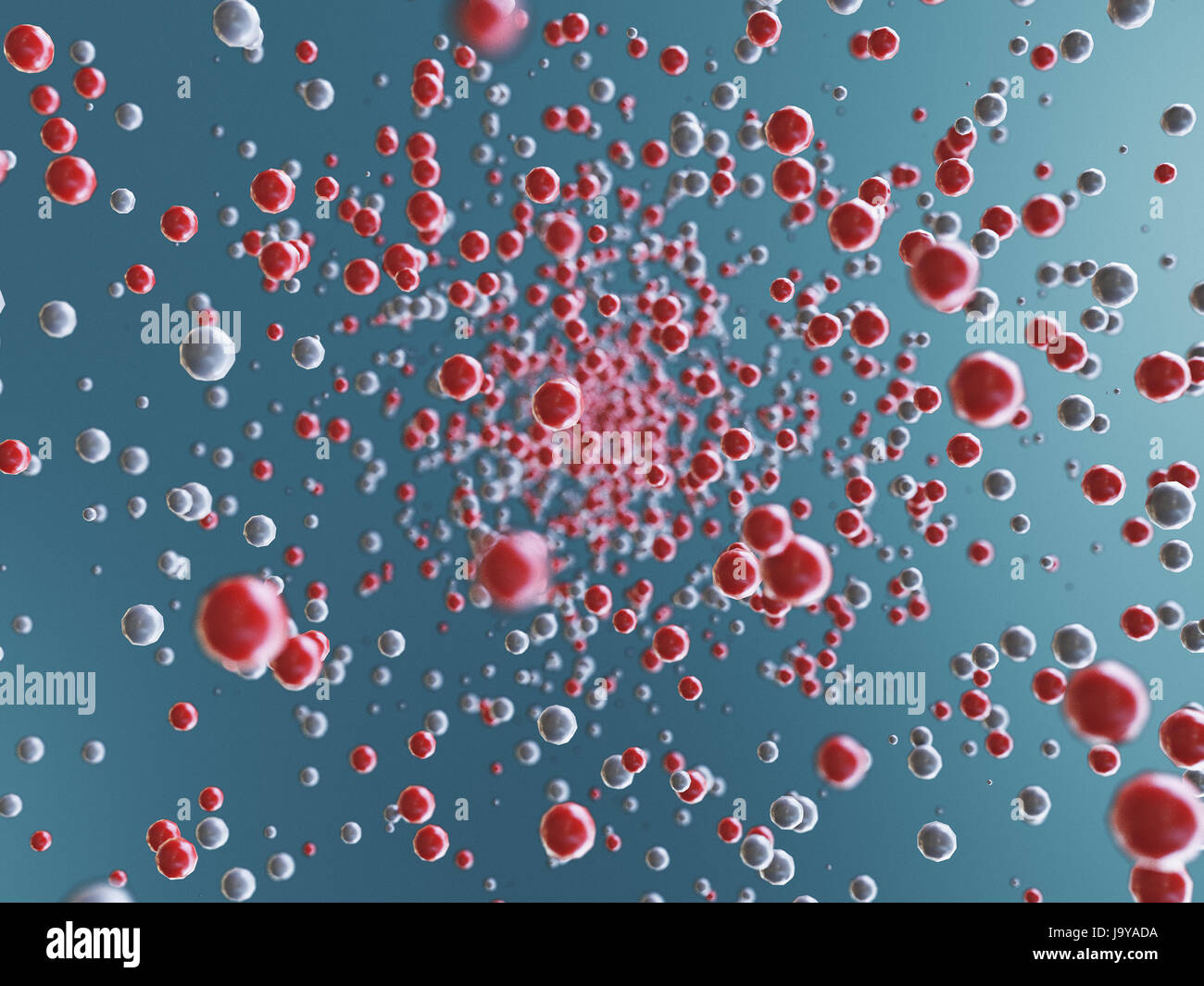 Bubbles, Moleküle oder Blutzellen, Rendern Stockfoto