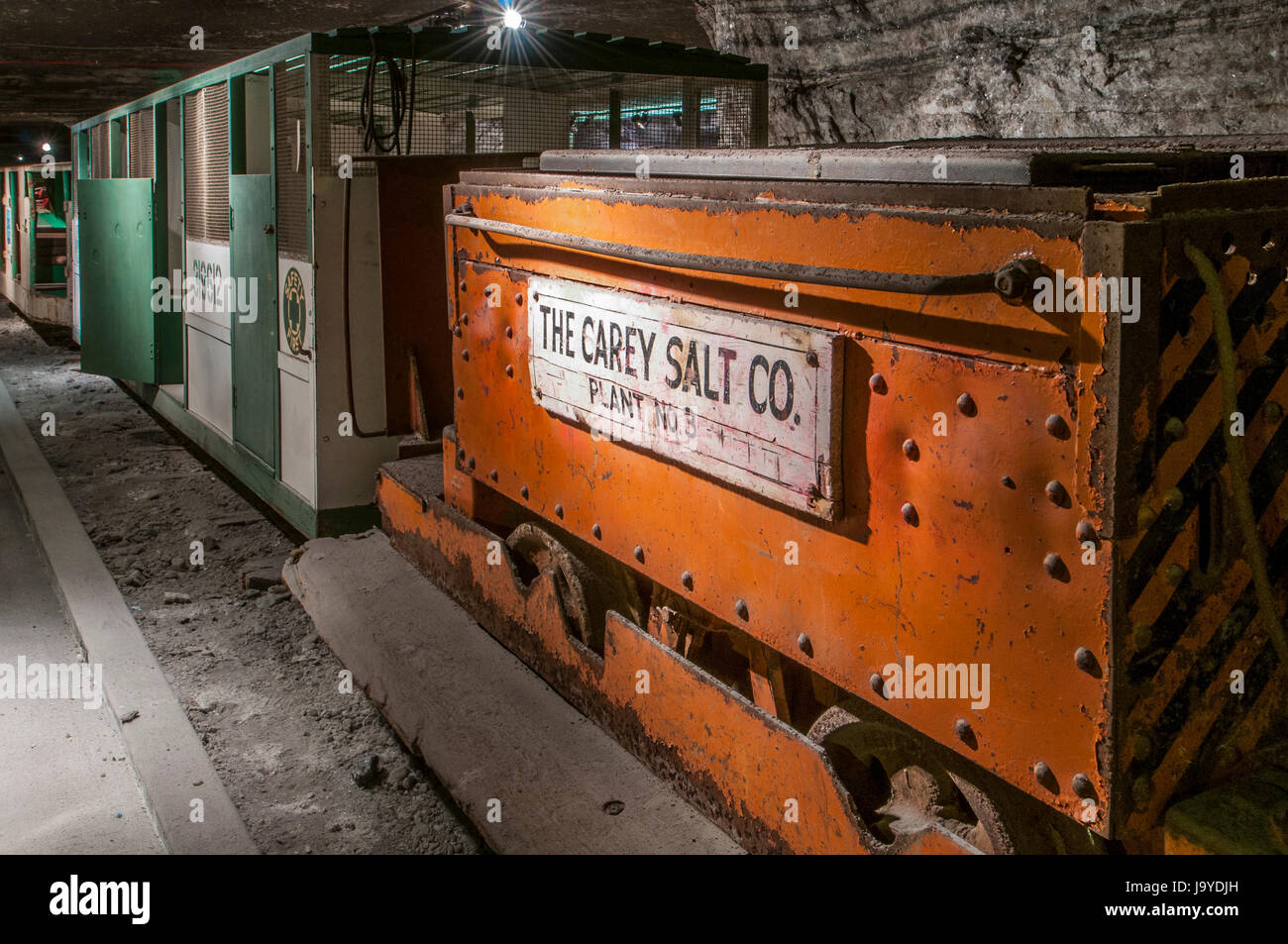 Zeigt in der Galerie, Kansas U-Bahn Salzmuseum, Hutchinson, Kansas. Stockfoto