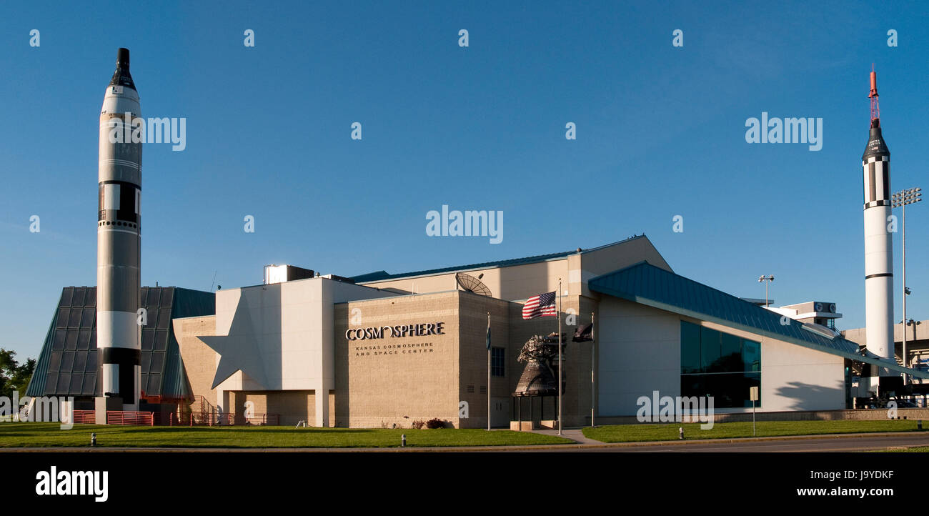 Außen, Kansas Cosmosphere and Space Center, Hutchinson, Kansas. Stockfoto