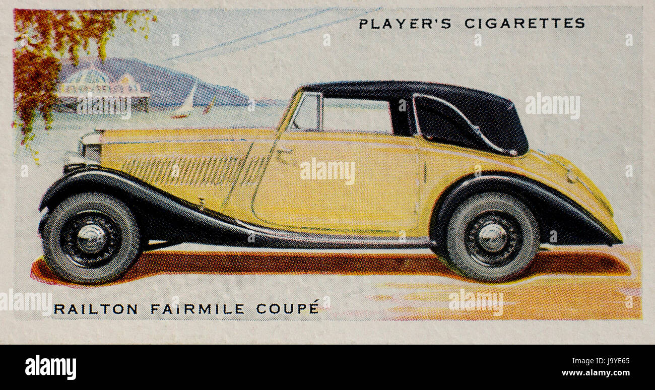 Railton Fairmile Coupe Zigarette Karte Spieler 1937 zweite Serie PKW Stockfoto