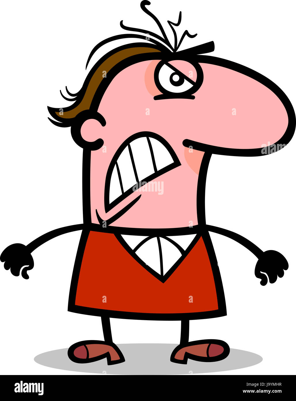 Cartoon Illustration von lustigen rgerlich oder w tend Cartoon Illustration von lustigen rgerlich oder w tend