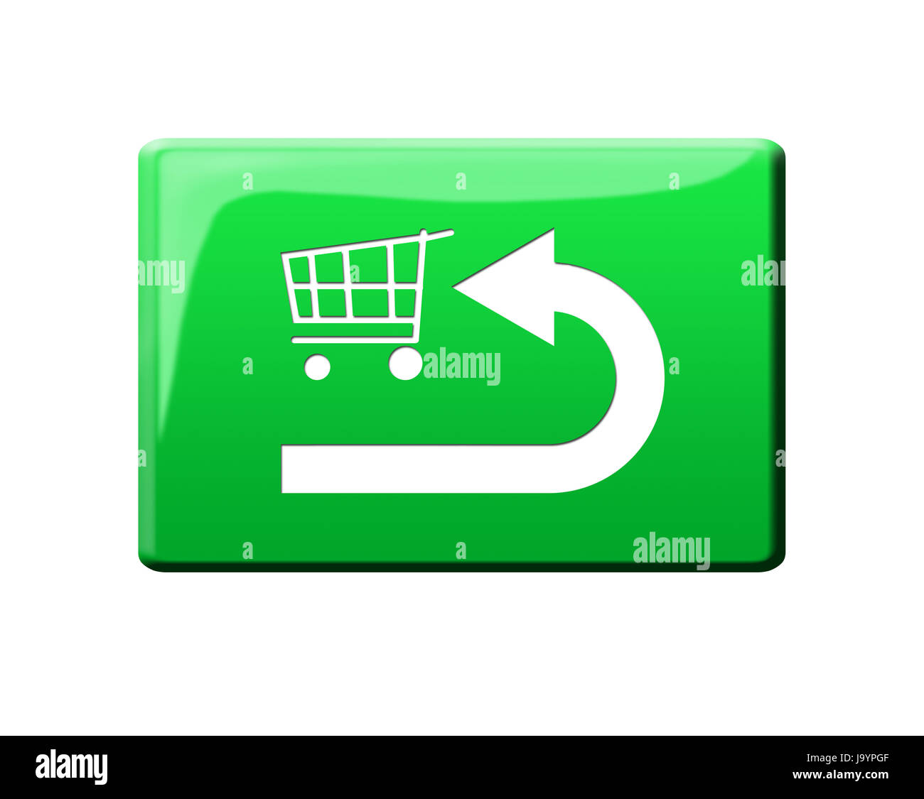 zurück zum Warenkorb Stockfoto