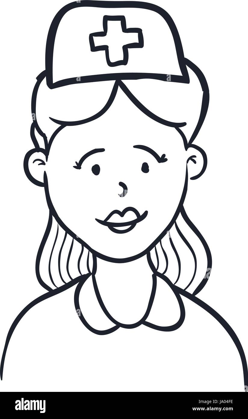 Krankenschwester zeichnen cartoon Stock-Vektorgrafik - Alamy