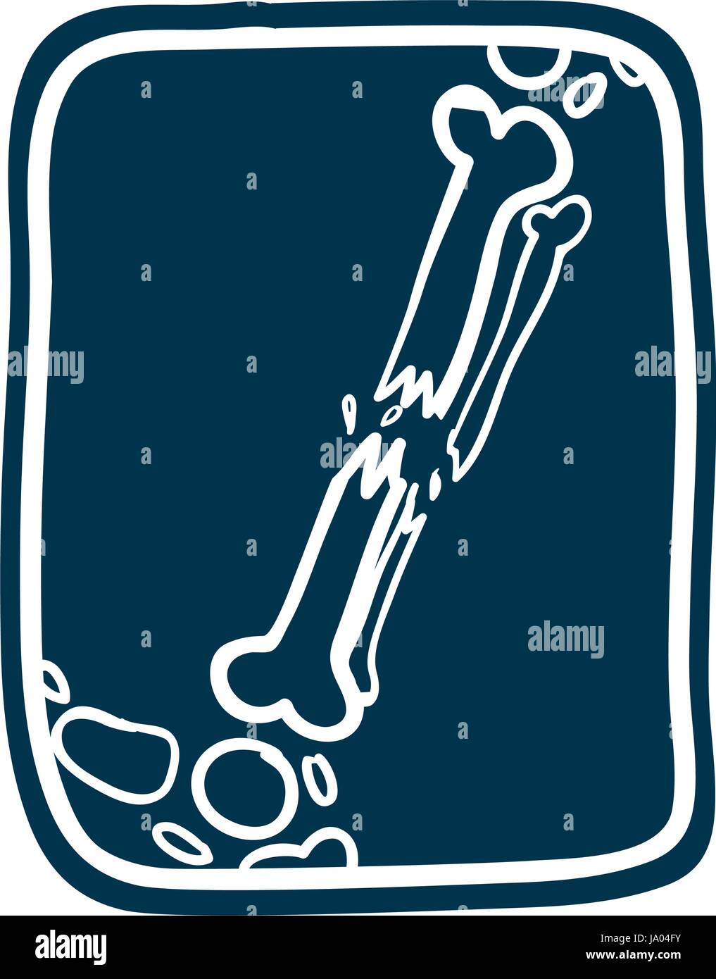 X-Ray Knochen ziehen Stock Vektor