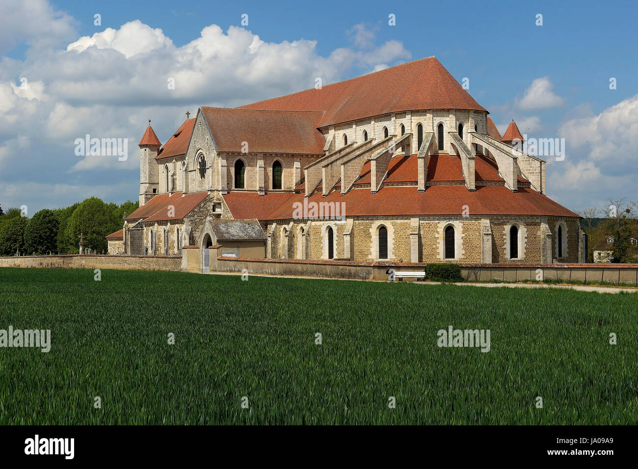 Pontigny Abtei in Frankreich. Stockfoto