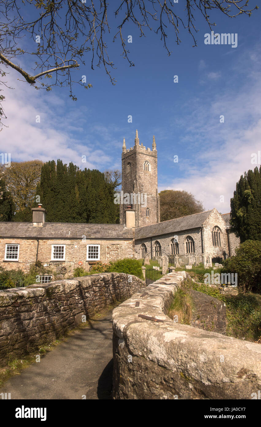 Kirche St. Nonna in Altarnun, Cornwall, England, UK Stockfoto