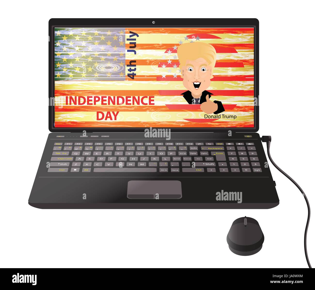 Donald Trump Präsident der Vereinigten Staaten Stock Vektor