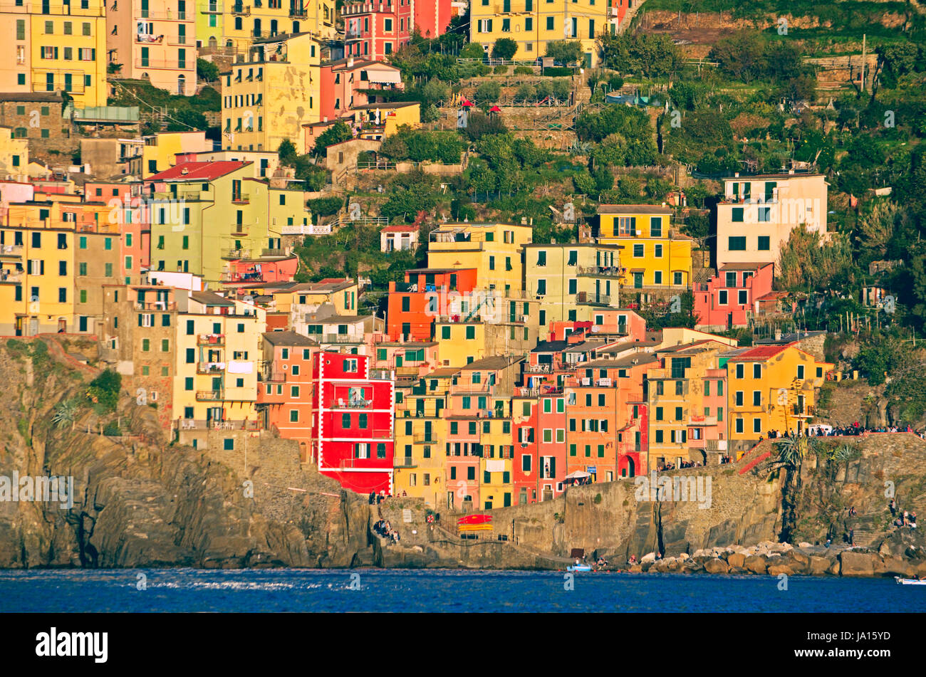 Cinque Terre Küstenstadt in Italien am Mittelmeer Küste Stockfoto