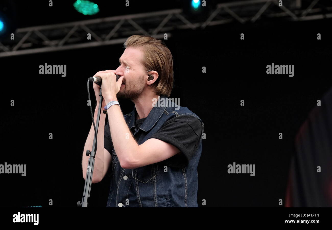 Southampton, Hampshire, UK. 28. Mai 2017. Gemeinsamen Menschen Tag 2 - Hayden Thorpe Sänger mit der britischen Rockband wilde Bestien Stockfoto