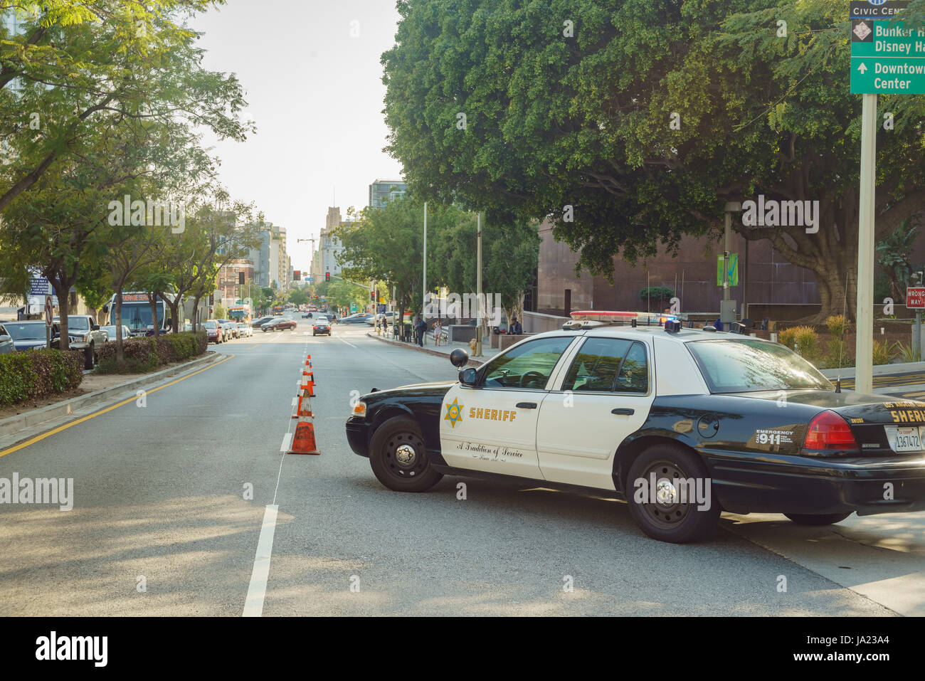 Los Angeles, APR 11: Sheriff Auto auf der Straße am 11. April 2017 in Los Angeles Stockfoto