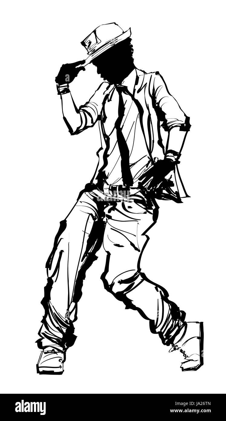 Hip Hop Tänzer - Vektor-illustration Stock Vektor