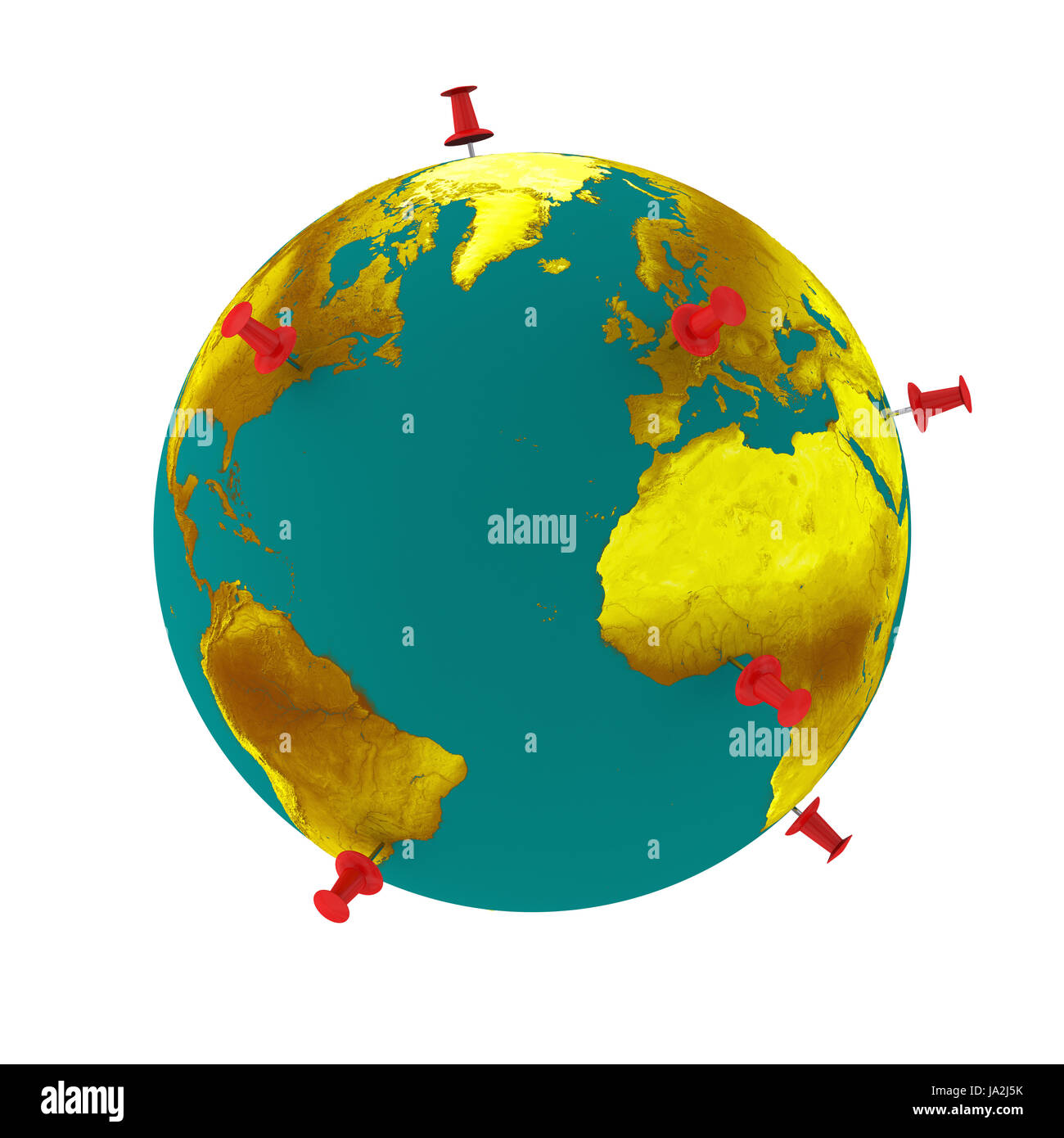 Globus, Planeten, Erde, Welt, blau, Reisen, isoliert, Illustration, Briefpapier, Stockfoto