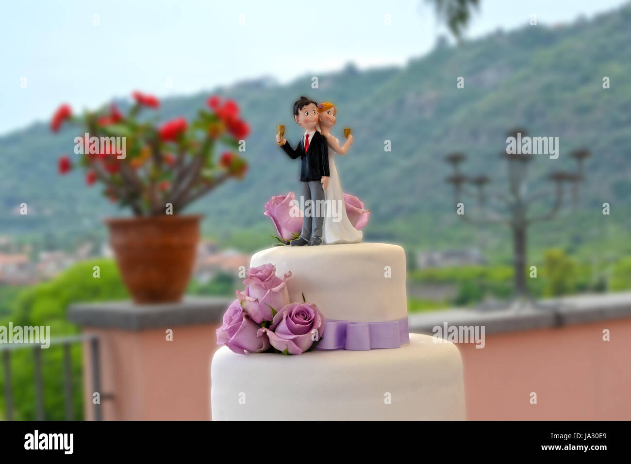 Hochzeit, Ehe, Eheschließung, Trauung, Lebenspartnerschaft, Kuchen, Stockfoto