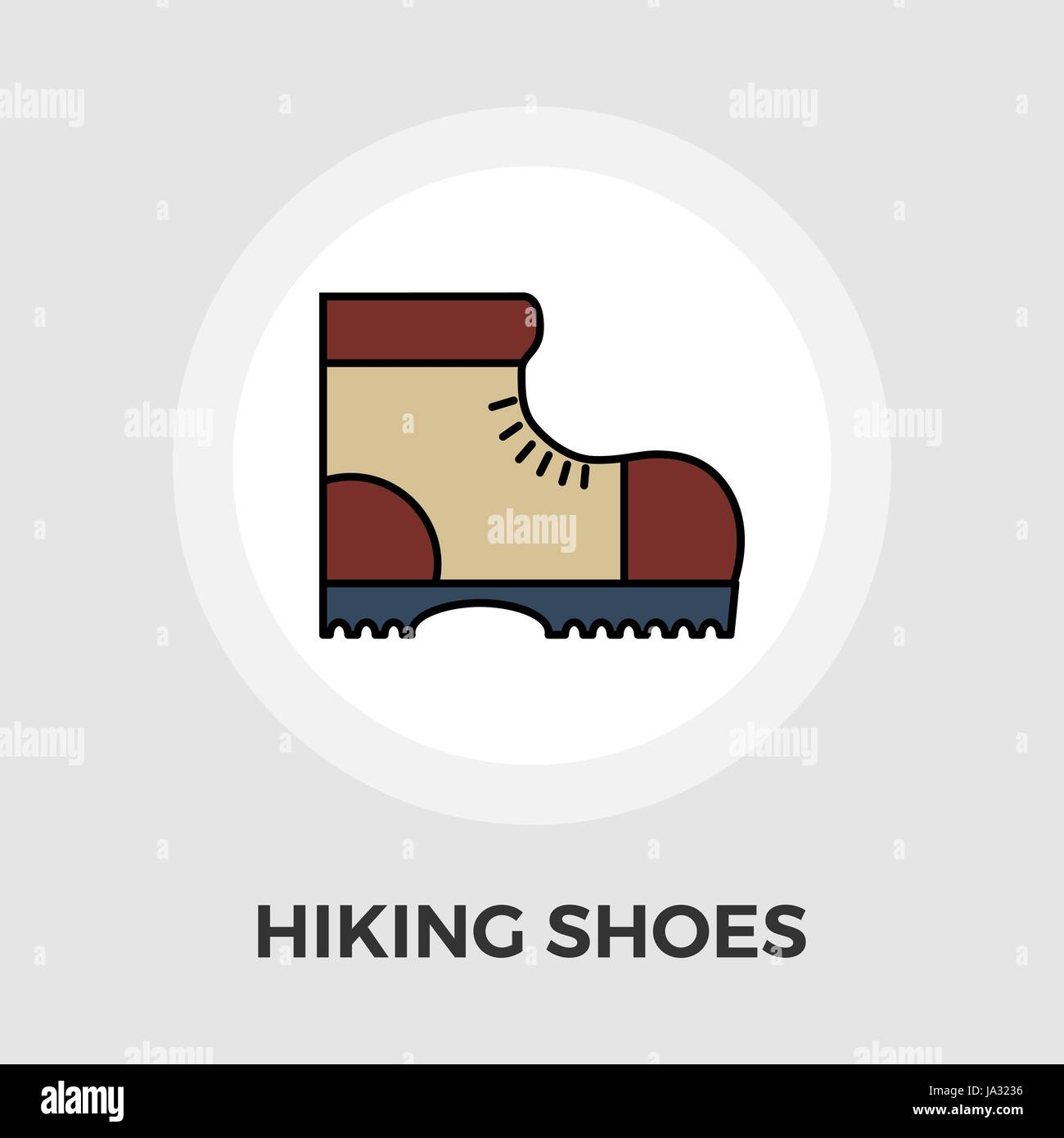 Wandern-Schuhe-Icon-Vektor. Flach-Symbol auf dem weißen Hintergrund ...
