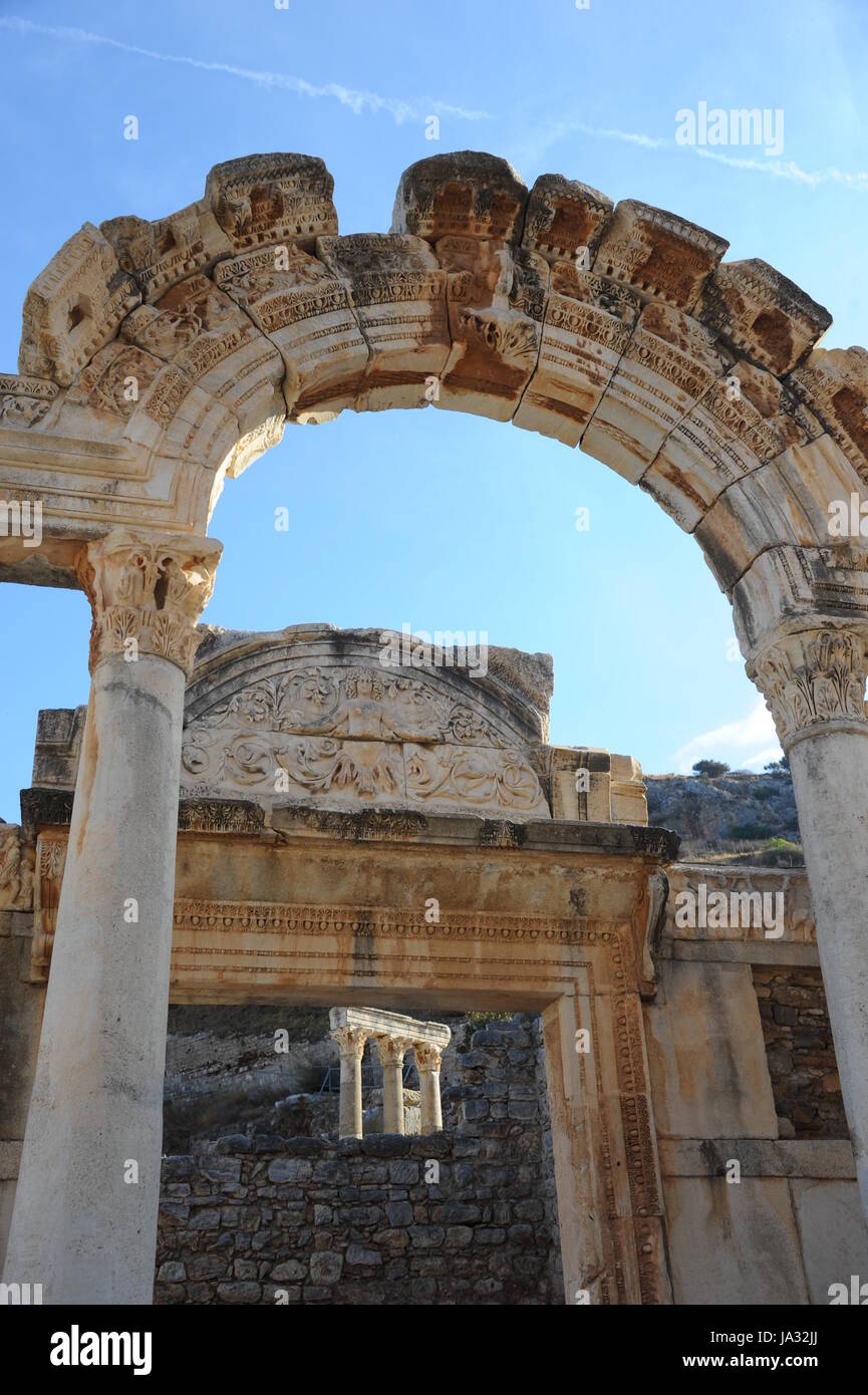 Türkei - Ephesus - Spalten - thater Stockfoto