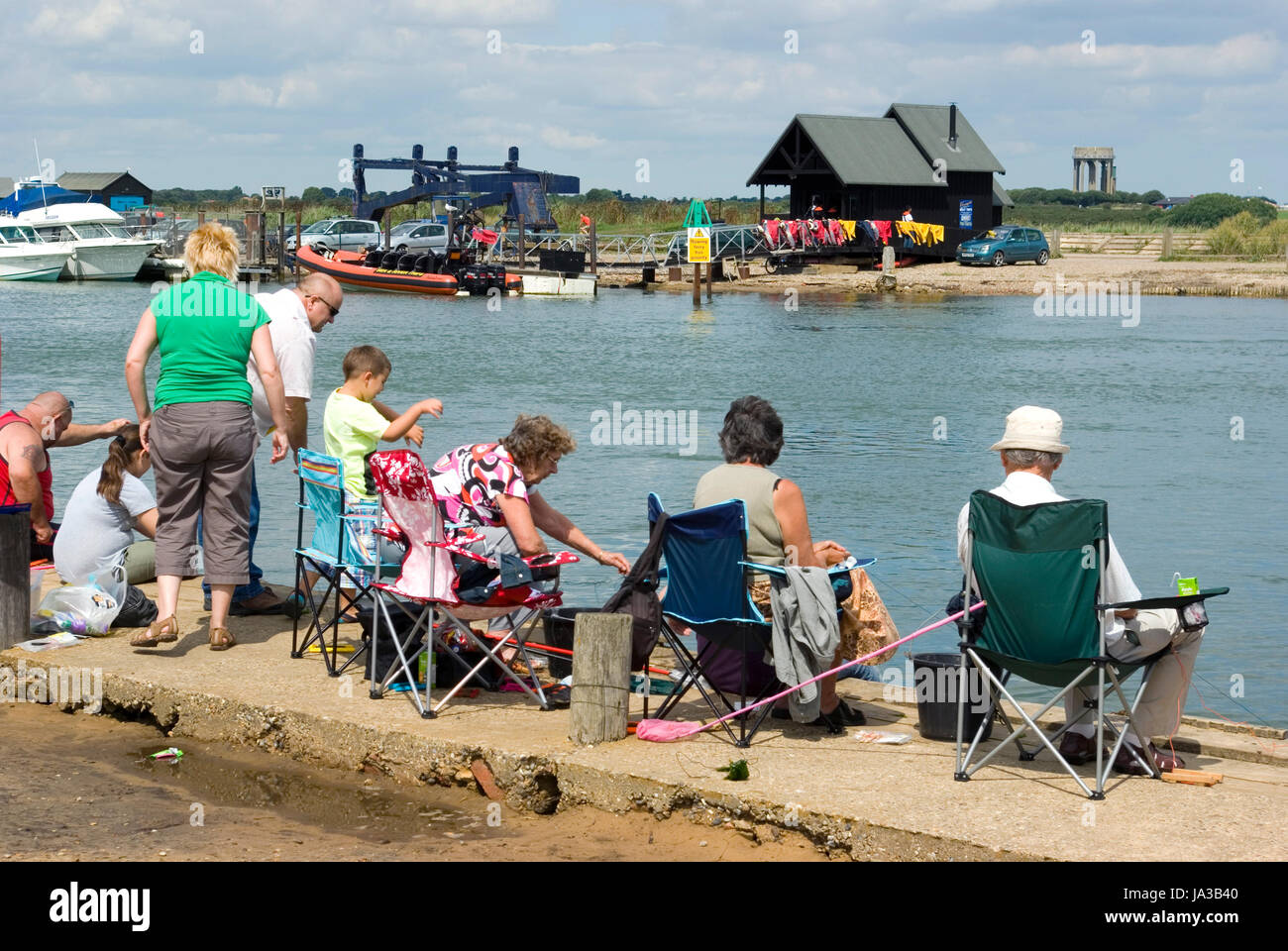 Krabben in Walberswick Stockfoto