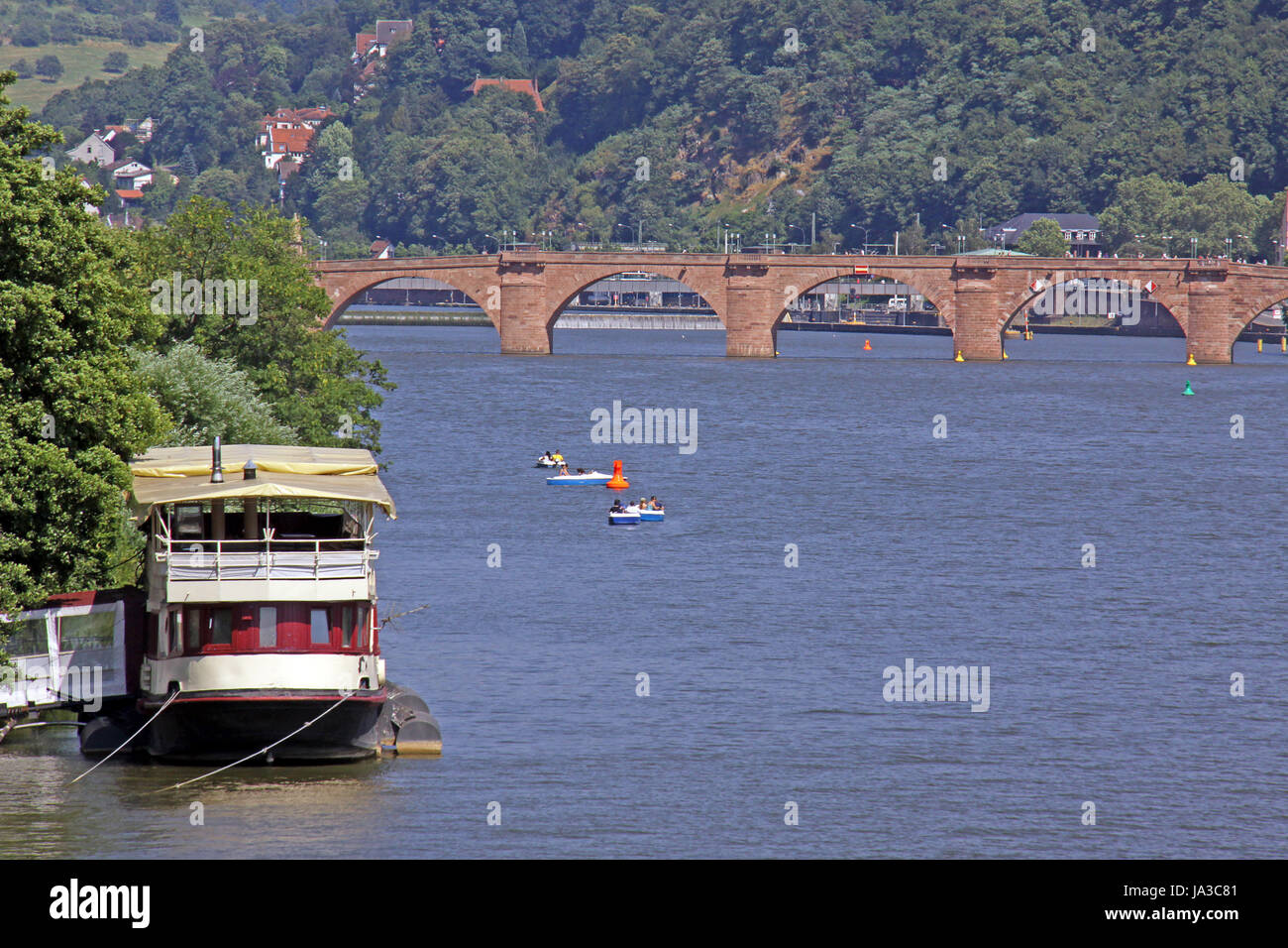 Brücke, Fluss, Wasser, Brücke, Tourismus, Romantik, Sightseeing, Sandstein, Stockfoto