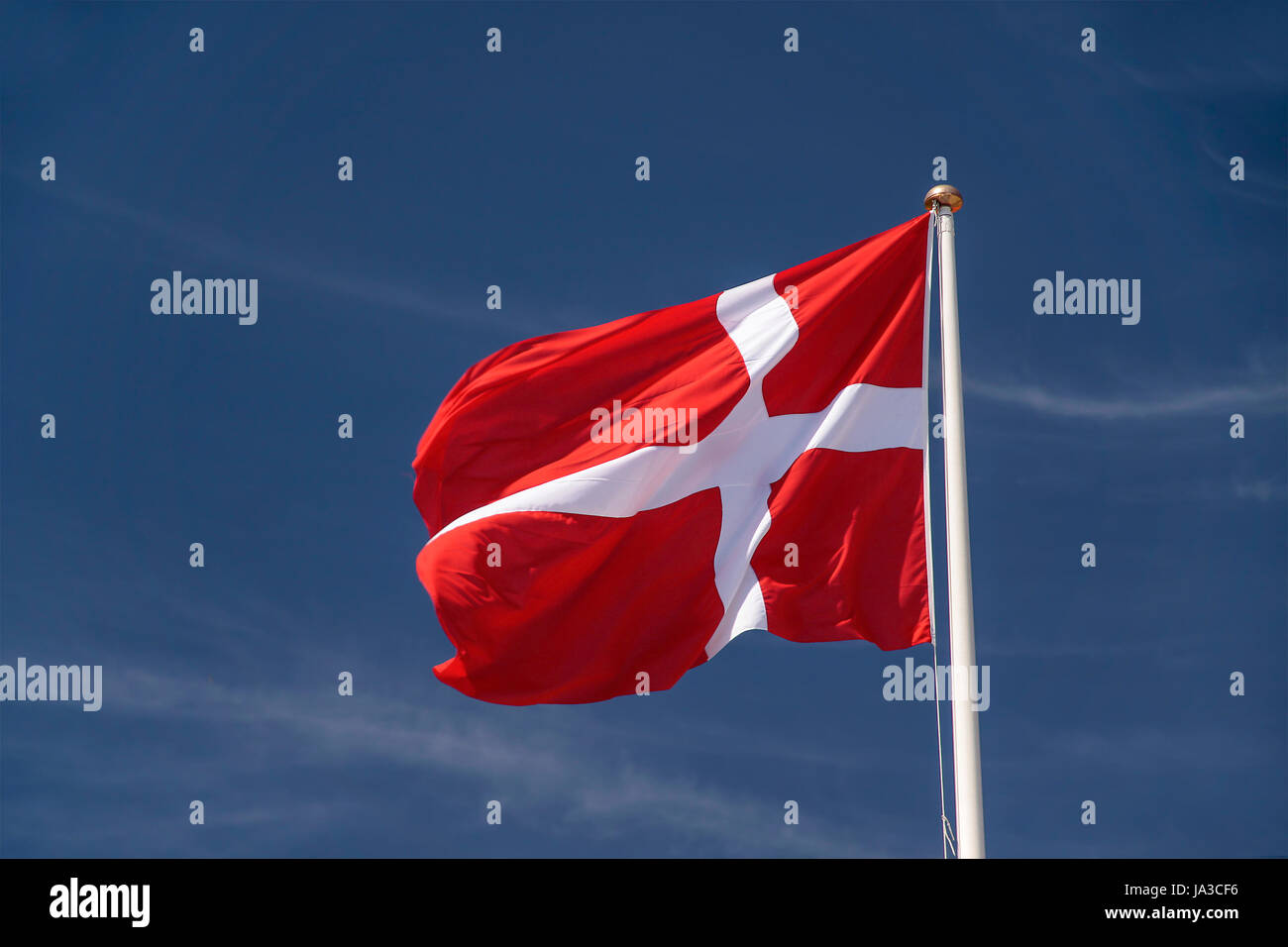 Flagge, Schlag, Dänemark, Skandinavien, wehen, Dänisch, blau, Europa, Dänemark, Flagge, Stockfoto