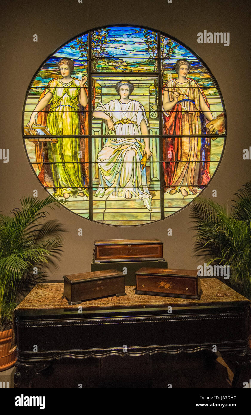 Winterpark Florida Charles Hosmer Morse Museum of American Art Tiffany Stained Glass museum Stockfoto