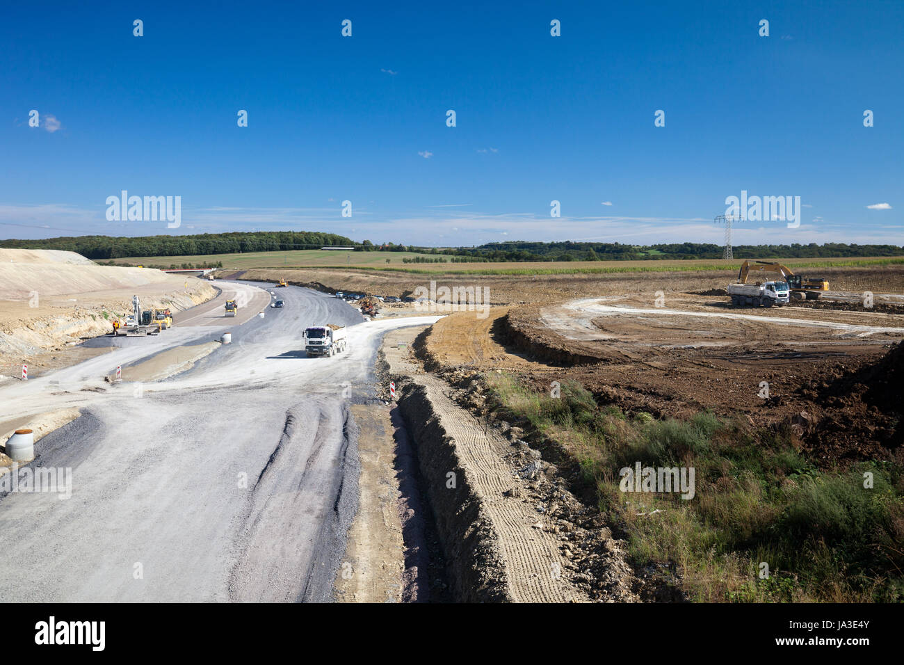 Verkehr, Transport, Thüringen, Autobahn, Autobahn, Straße, Straße, Stockfoto