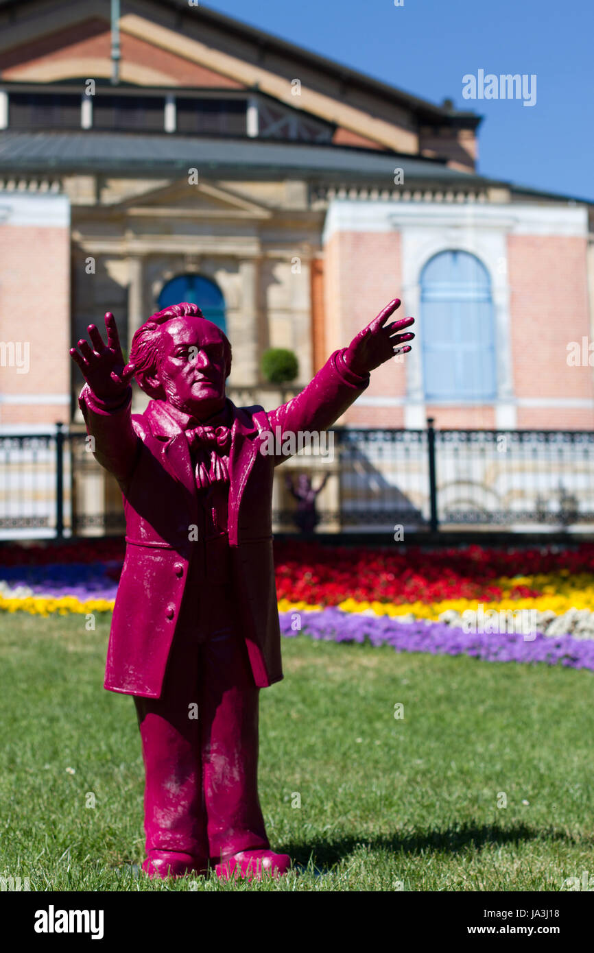 Richard Wagner in rosa Stockfoto