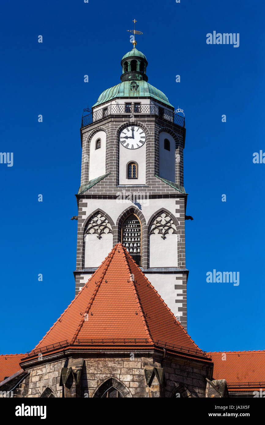 Turm der Frauenkirche in Meißen, Sachsen, Deutschland, Europa Stockfoto