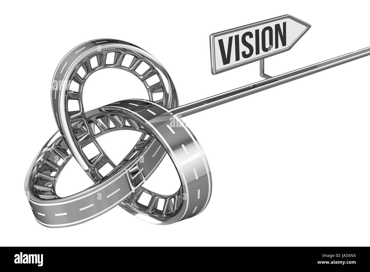 Vision, Innovation, Schild, Pfeil, Weg, Weg, Weg, Strategie, isoliert, Model, Stockfoto