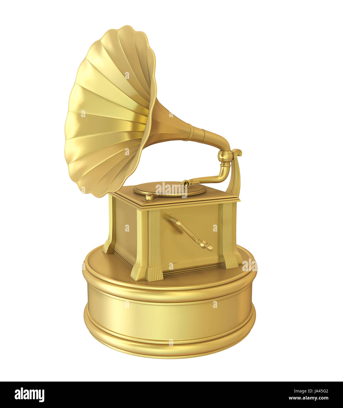 Gramophone Trophy Musikpreis isoliert Stockfoto