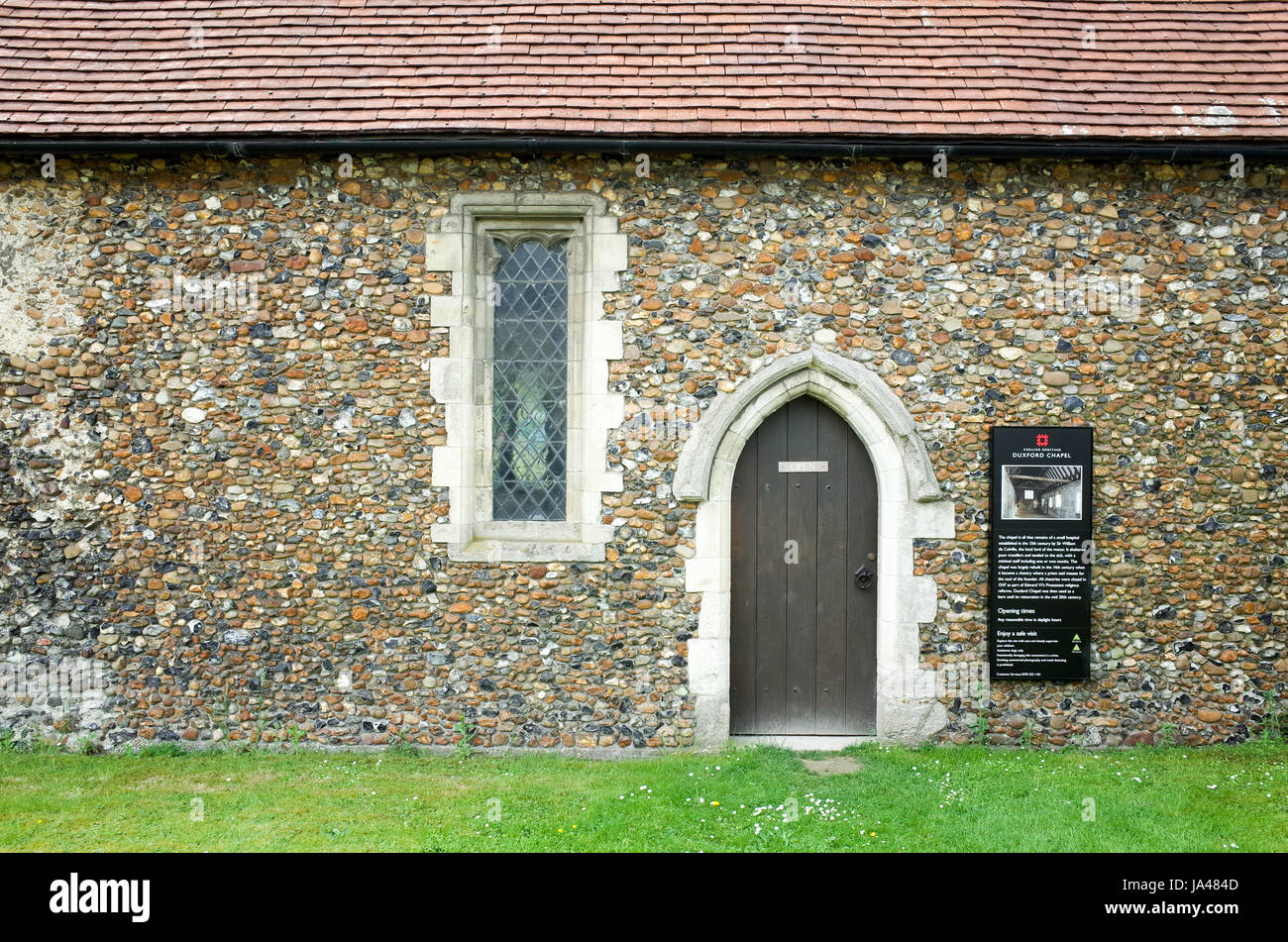 Duxford-Kapelle in Whittlesford, Cambridgeshire. Dies ist eine c14 Chantry Kapelle, die einst als ein Lazarett genutzt wurden. English Heritage ausgeführt. Stockfoto