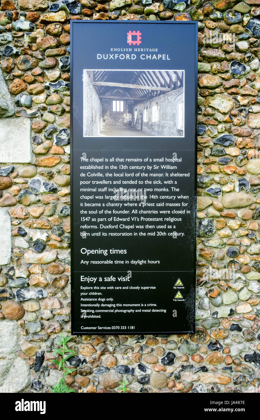 Duxford-Kapelle in Whittlesford, Cambridgeshire. Dies ist eine c14 Chantry Kapelle, die einst als ein Lazarett genutzt wurden. English Heritage ausgeführt. Stockfoto