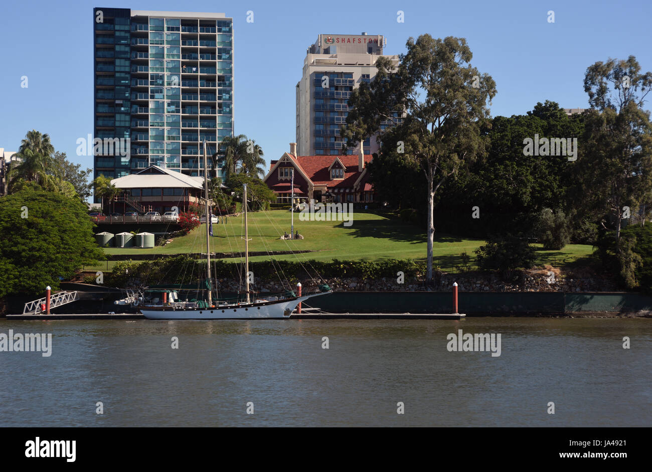 Kangaroo Point, Brisbane, Australien: Shafston House Hochzeitsfeier und Funktion Zentrum auf dem Brisbane River Stockfoto