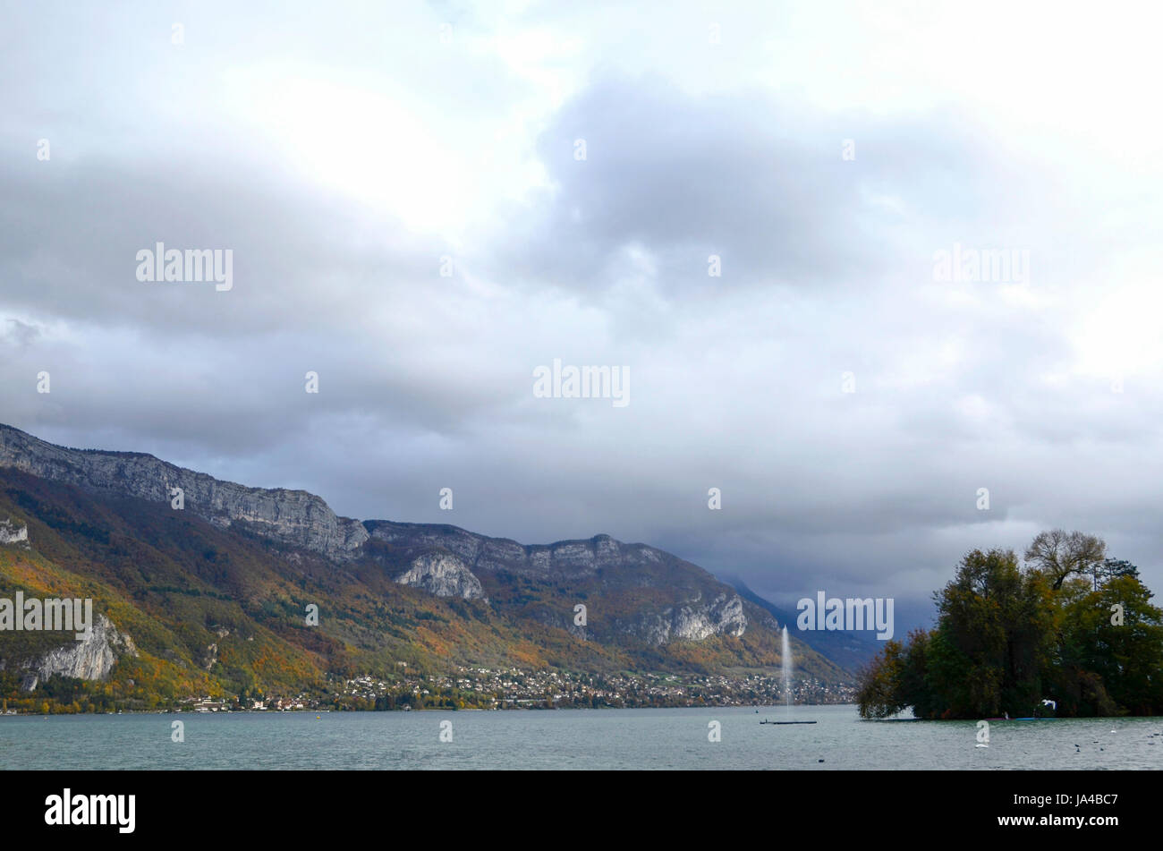 Genfer See vom Departement Haute-Savoie, Frankreich aus gesehen Stockfoto