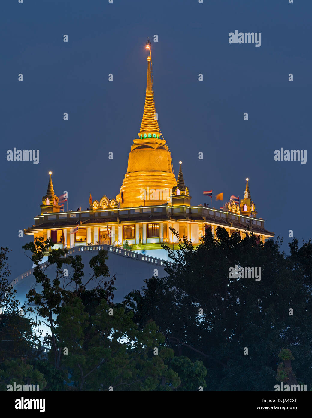 Golden Mount Bangkok Thailand Stockfoto