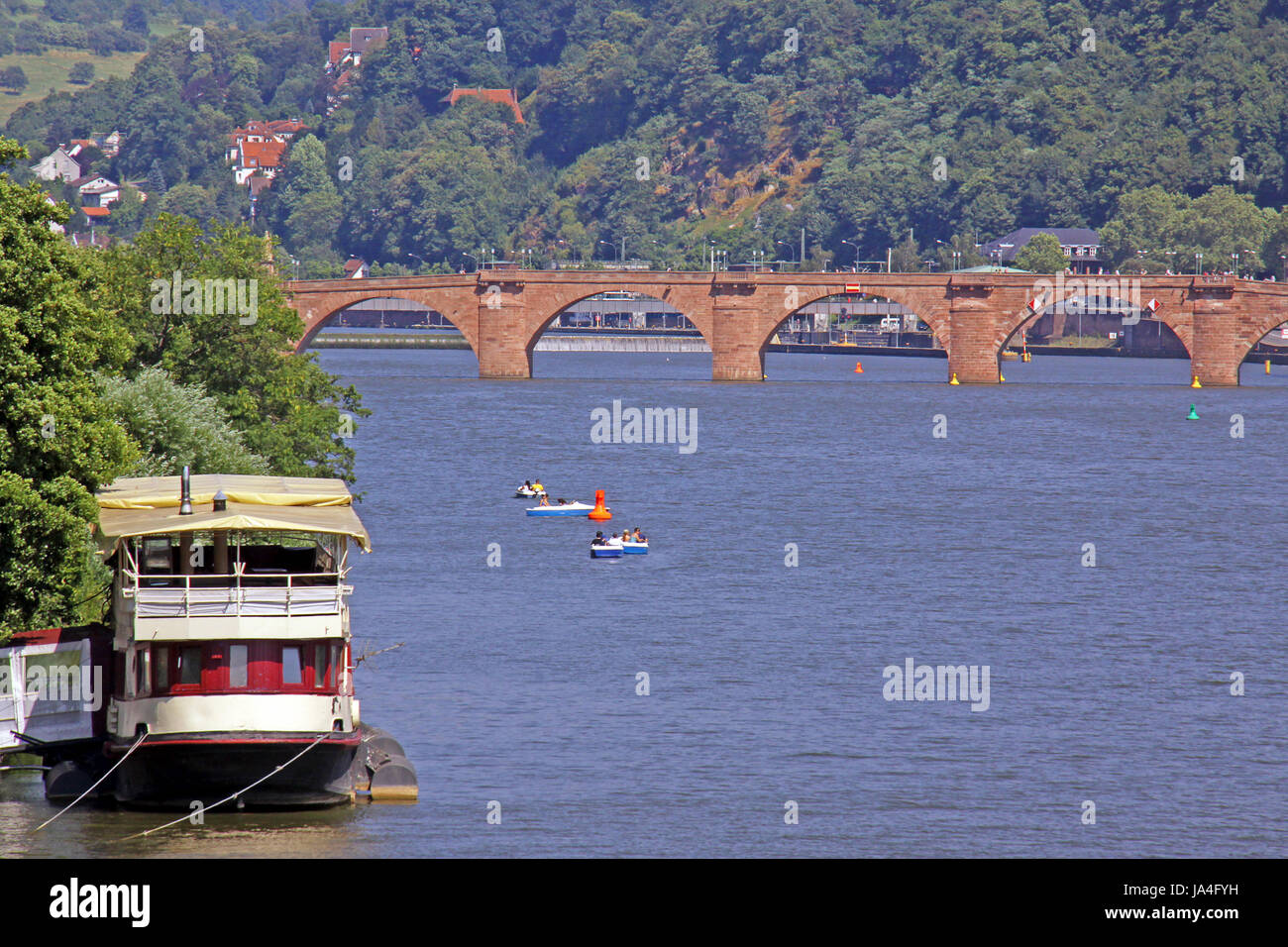 Brücke, Fluss, Wasser, Brücke, Tourismus, Romantik, Sightseeing, Sandstein, Stockfoto