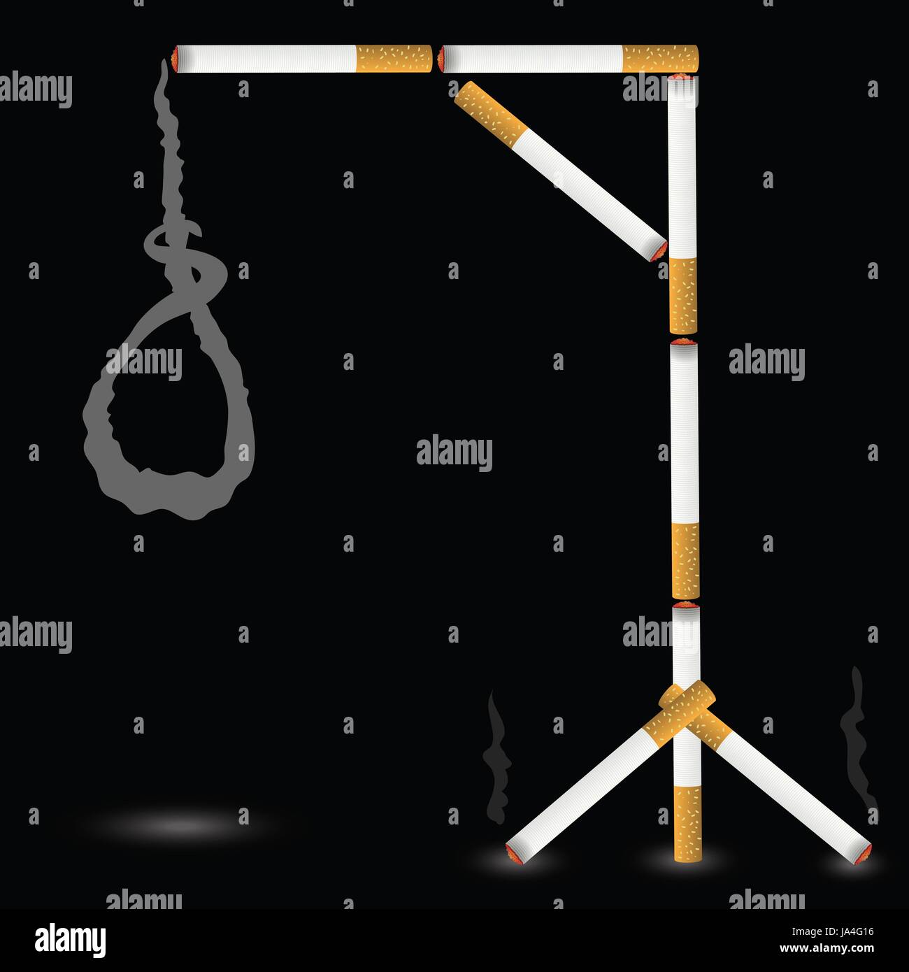 Bunte Illustrationen mit Galgen für Ihr design Stockfoto